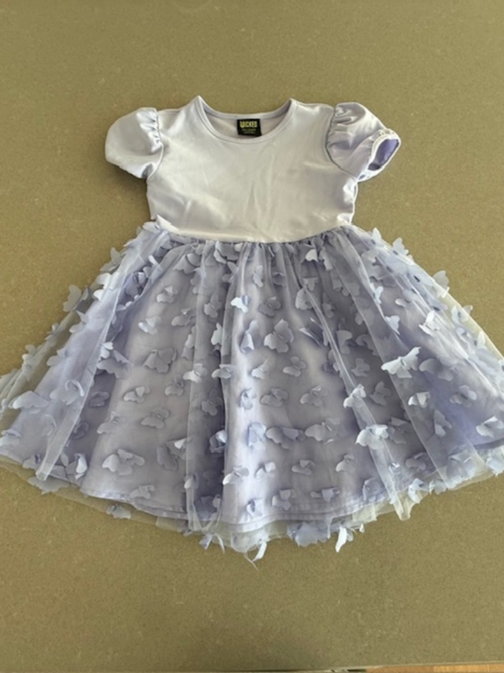 Wicked Girls X-Small XS 4/5 Butterfly Tulle Dress Lavender Capped Sleeves